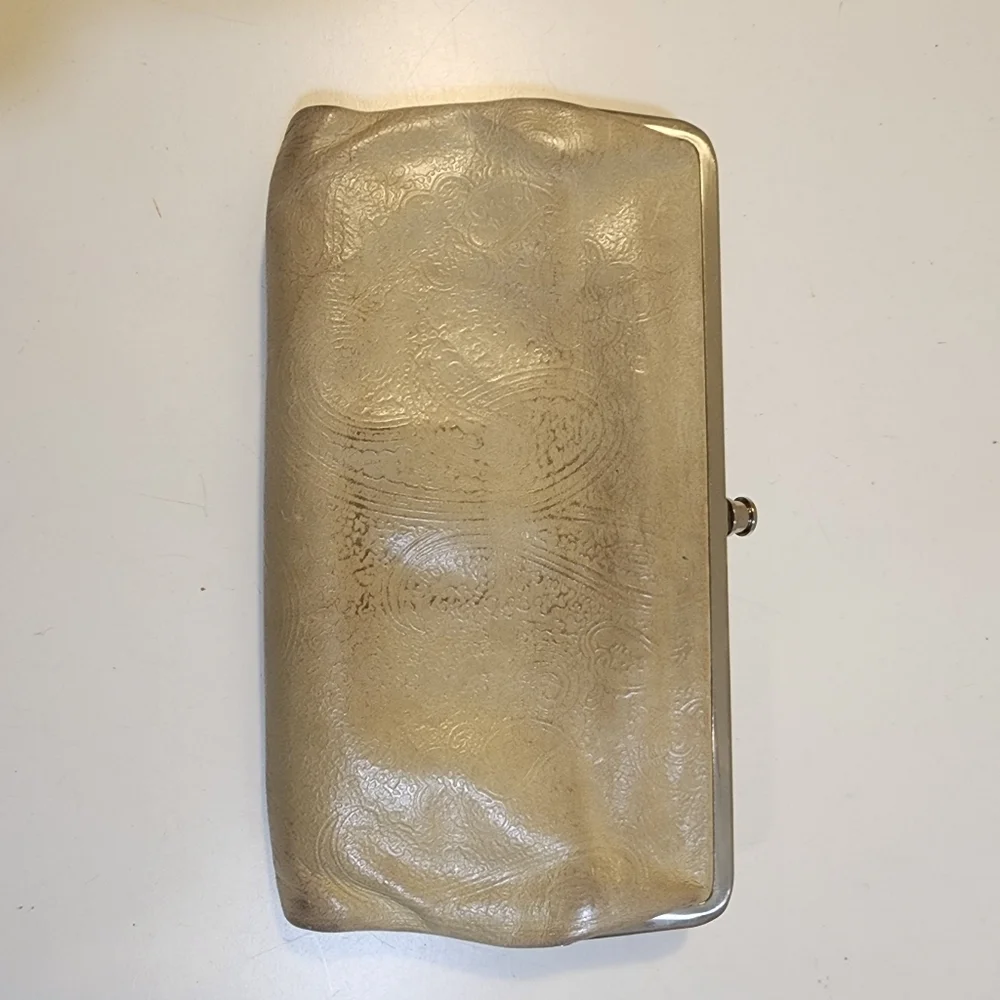 Hobo International Vintage Leather Elegant Tan Clutch Bag